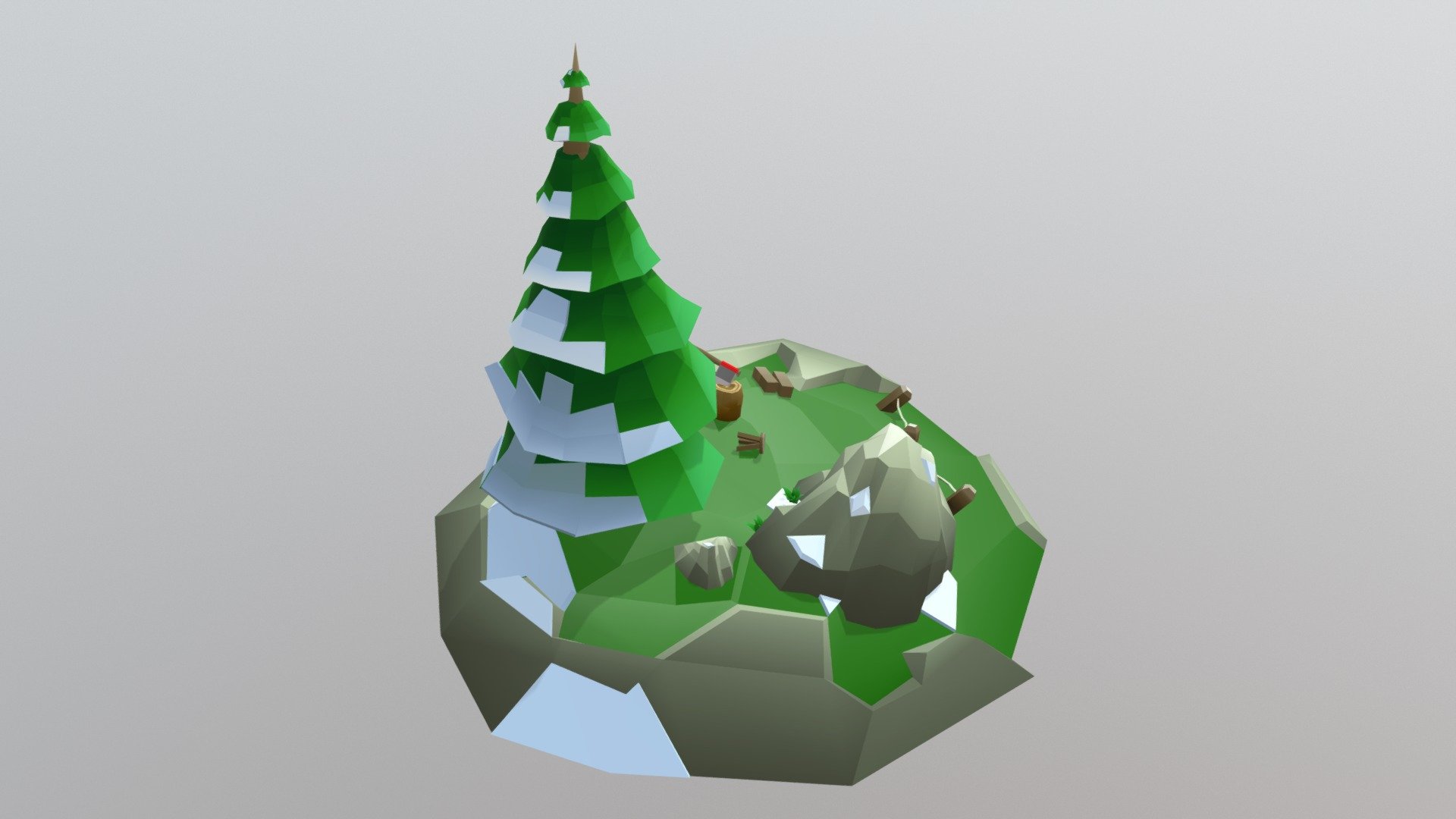 Mountain diorama - 3D model by NAHM [450acb3] - Sketchfab