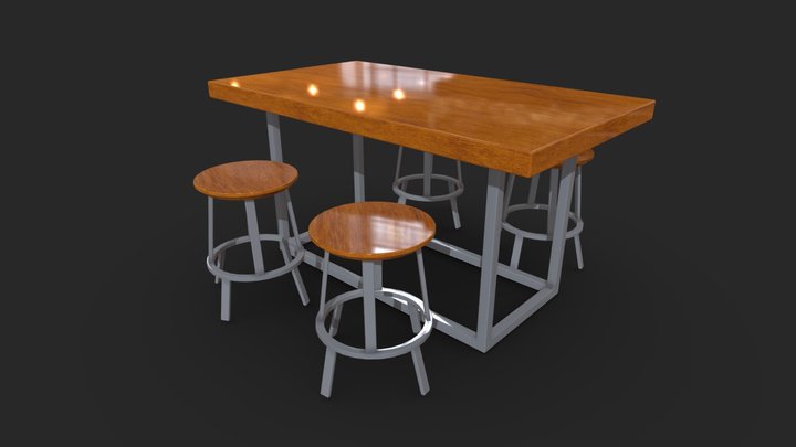 Table And Chair – Modello 3D gratuito STL
