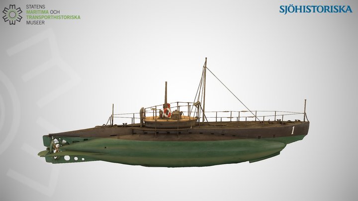 HMS Hajen (1904) 3D Model