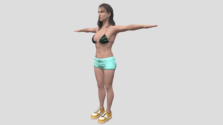 Your College Girlfriend Rigged CC5 Character – Modello 3D gratuito STL