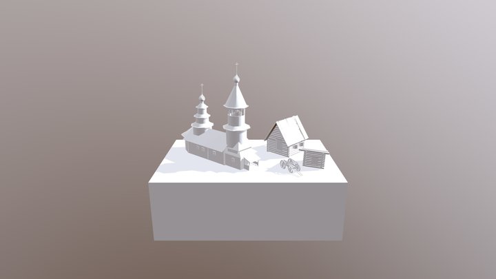 Russian Village 3D Model