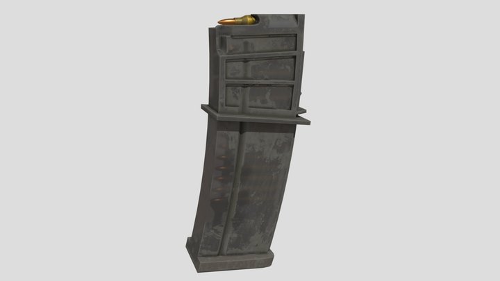 Cartridge magazine 5.56 3D Model