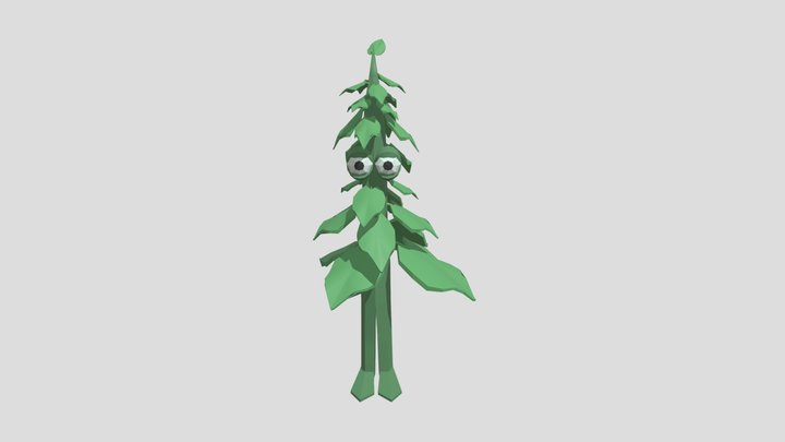 Krapiva Plant character 3D Model