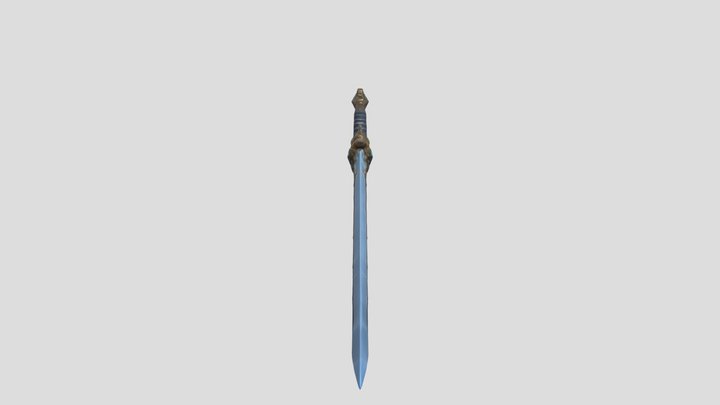 Stylized Fantasy Sword 3D Model Game Ready – Modèle 3D gratuit STL