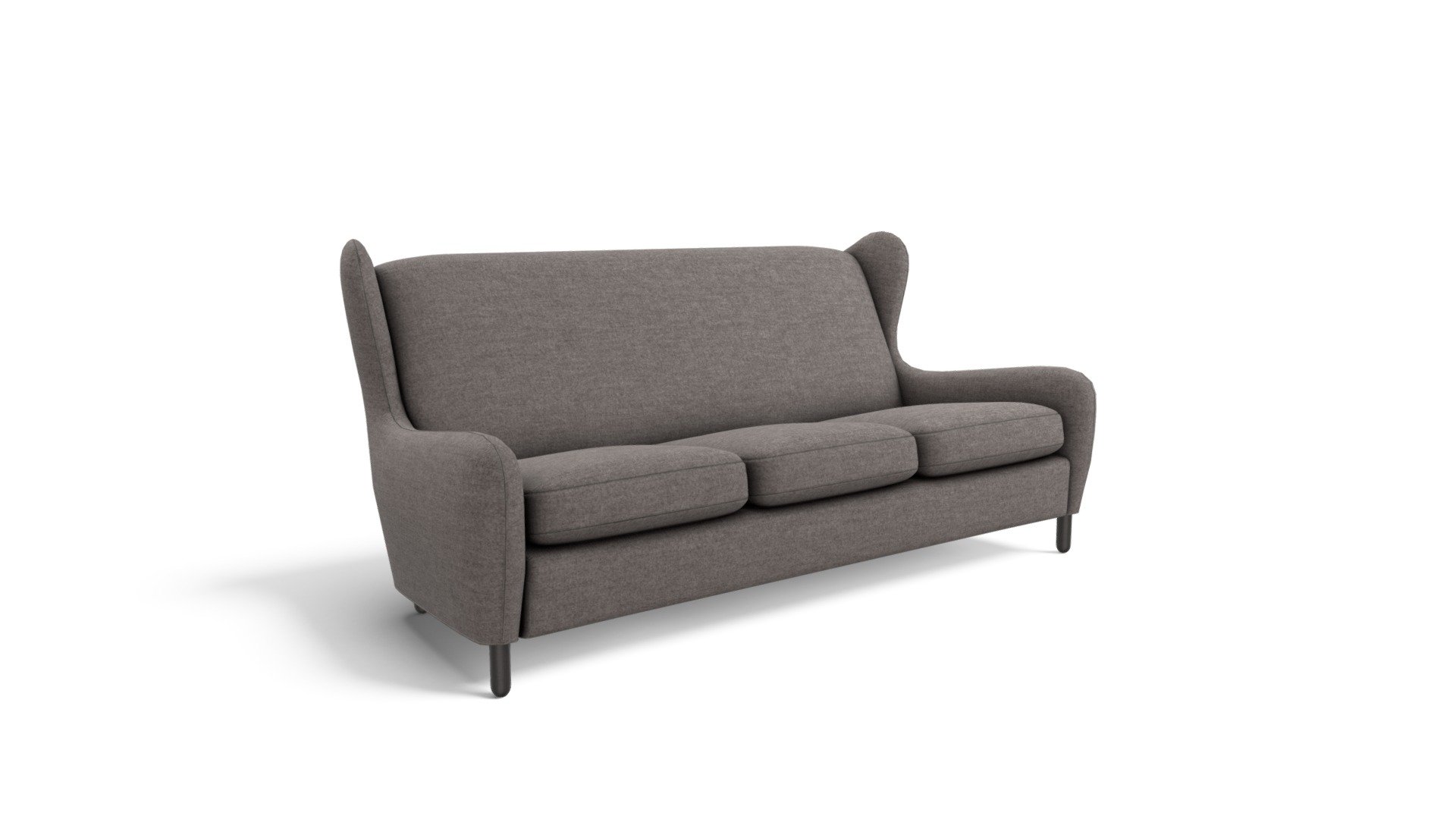 Rubens 3 Seater Sofa, Nickel Grey — Sketchfab embed 3D viewer