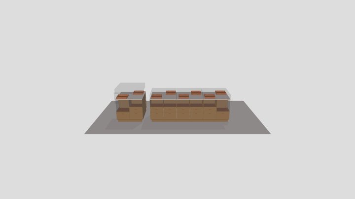 Monaco Vitrine open 3D Model