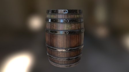 Wooden keg 3D Model