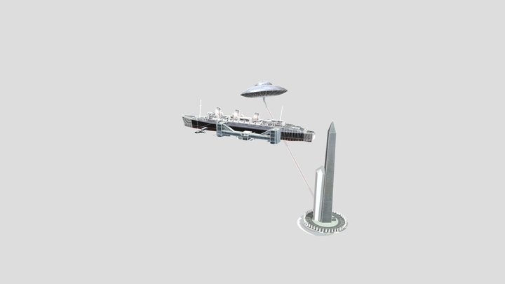 Martian Spaceship Attacks The RMS QUEEN MARY