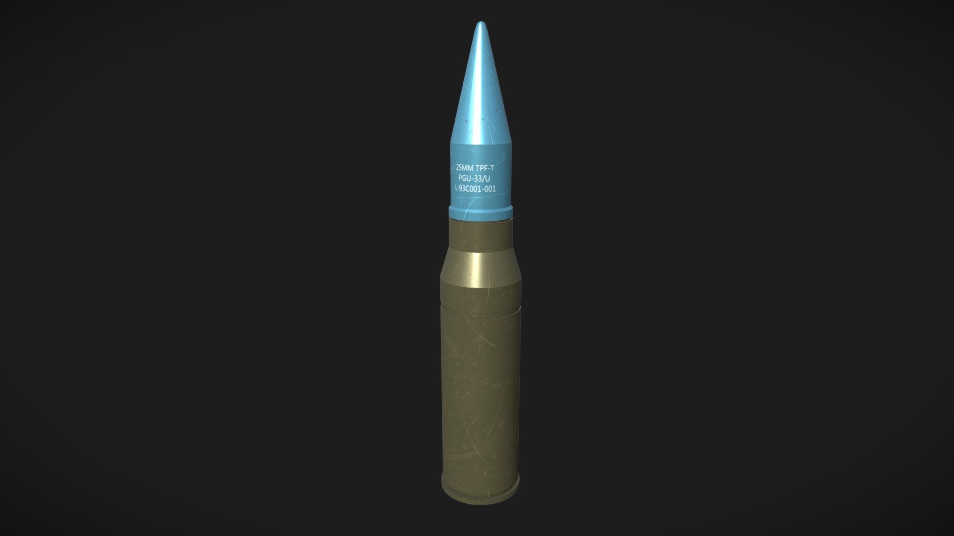 25mm HEDP Bullet - 3D model by MiguelFua [45187e1] - Sketchfab