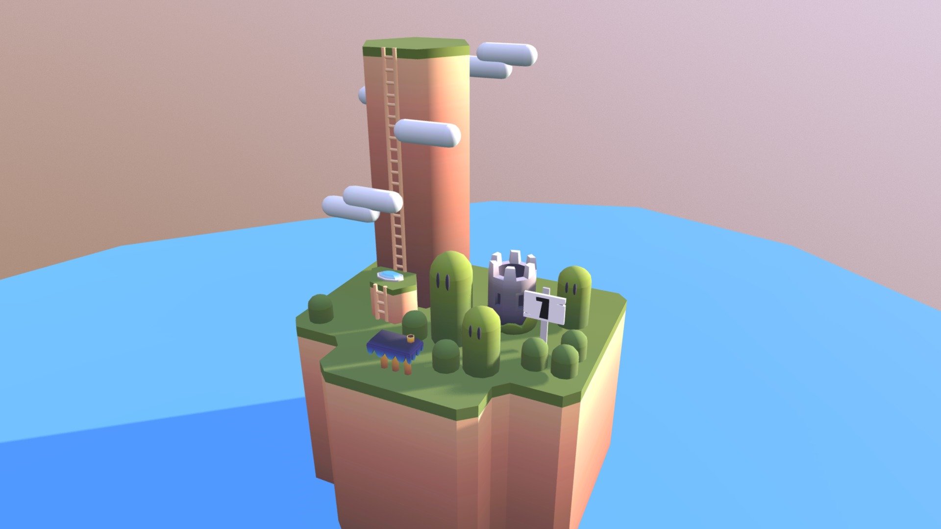 Super Mario World first world - 3D model by Ryan_Carlos (@BUZZFOREVER ...