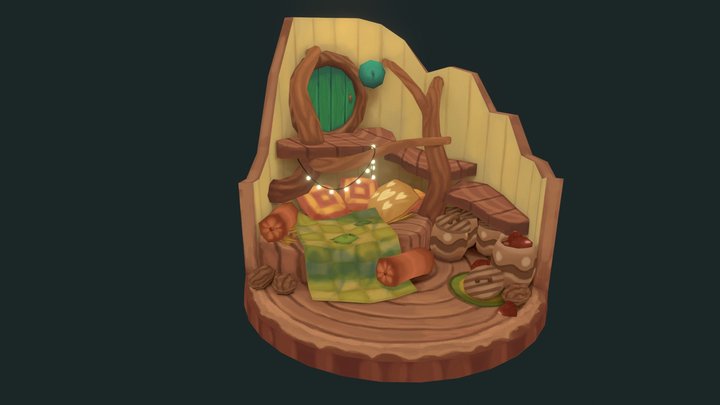 Squirrel's little house 3D Model