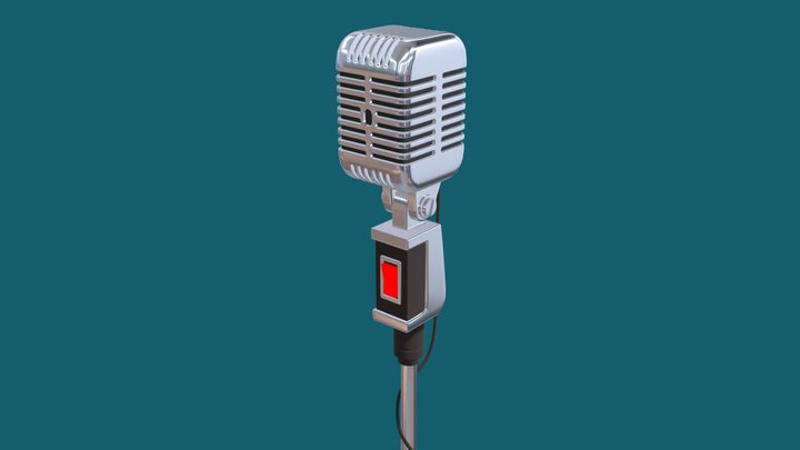 Old School Microphone 3D Model