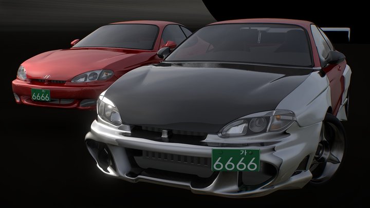 Hyundai Tiburon Tuned 3D Model
