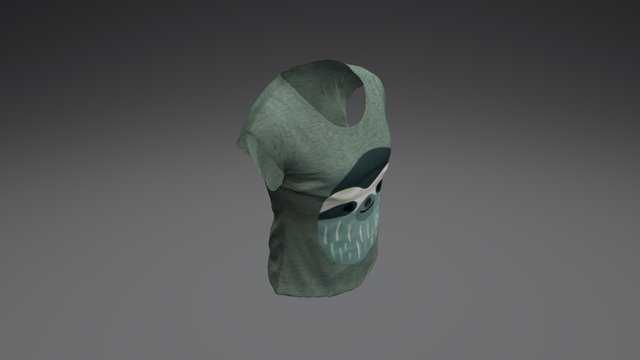 Grey Sloth t-shirt 3D Model