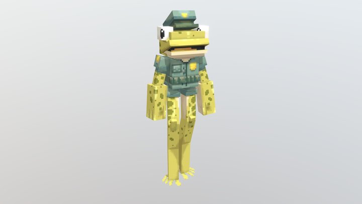 Frog Cop (Original concept - Jake Parker) 3D Model
