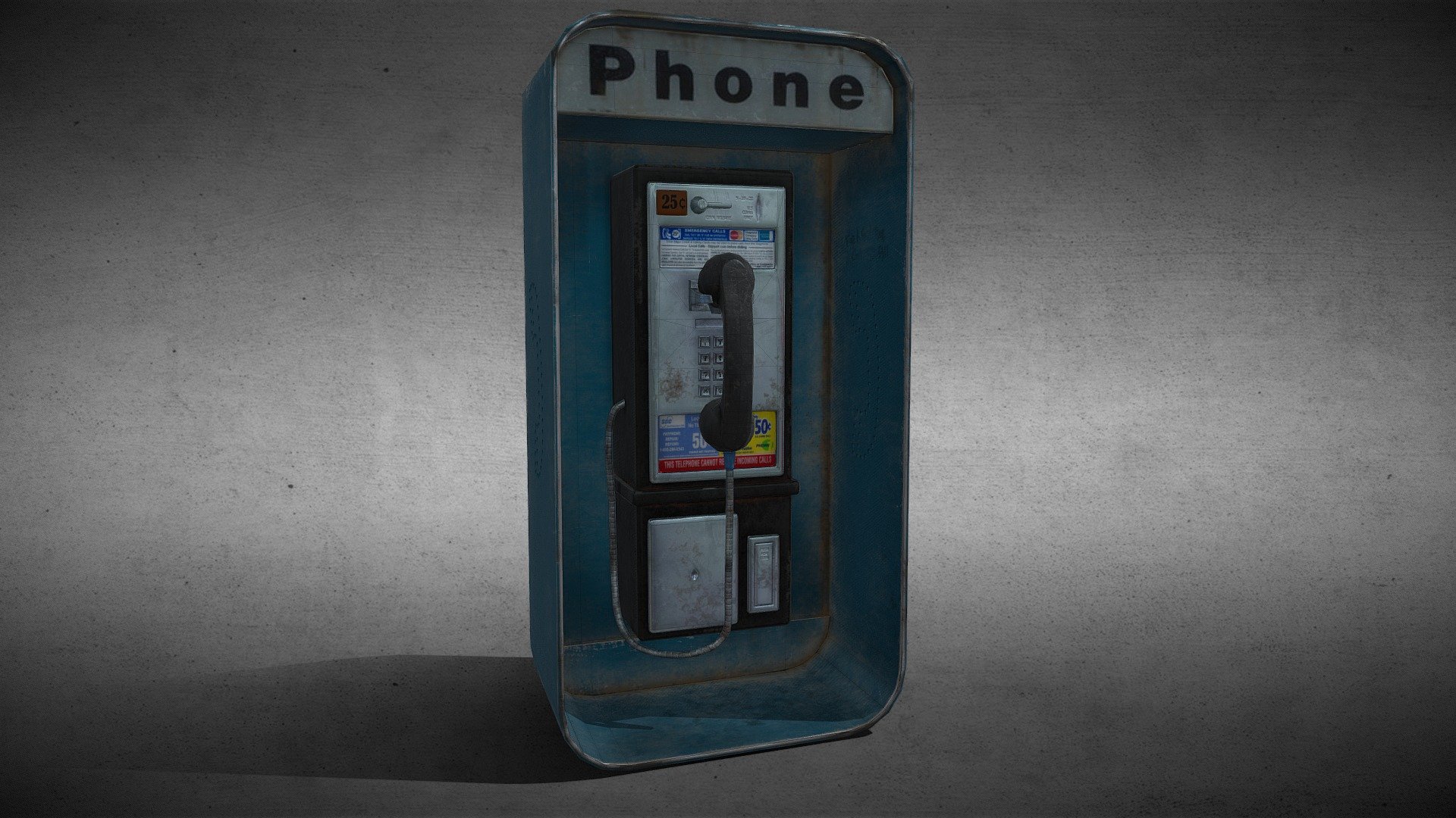 1980's Payphone - 3d Model By Ryankentpaule [45206fe] - Sketchfab