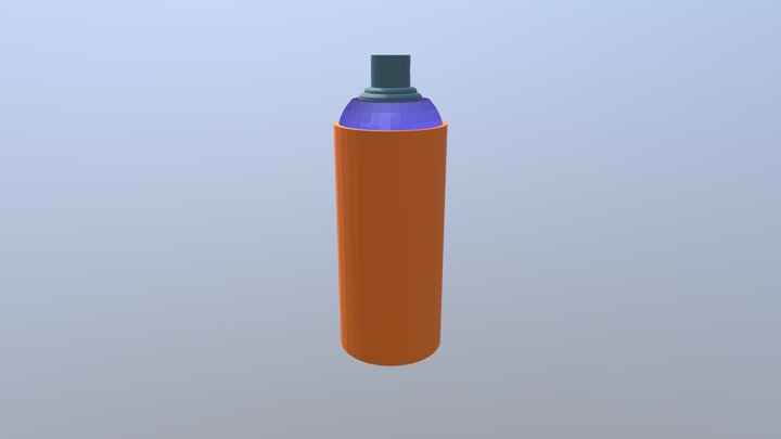 Simple Low poly Spray can 3D Model