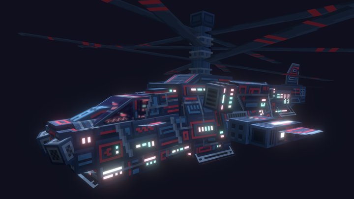 Sci-FI Helicopter 3D Model