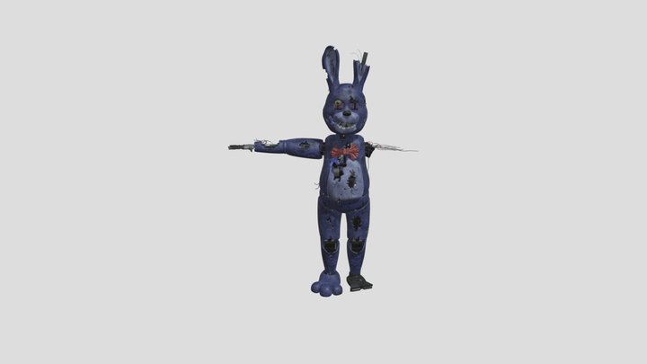 Stylized Withered Bonnie(Secnerix) 3D Model