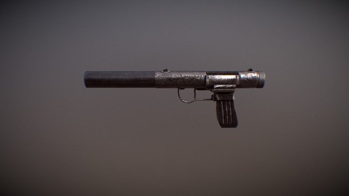 world war 2 gun 3D Model