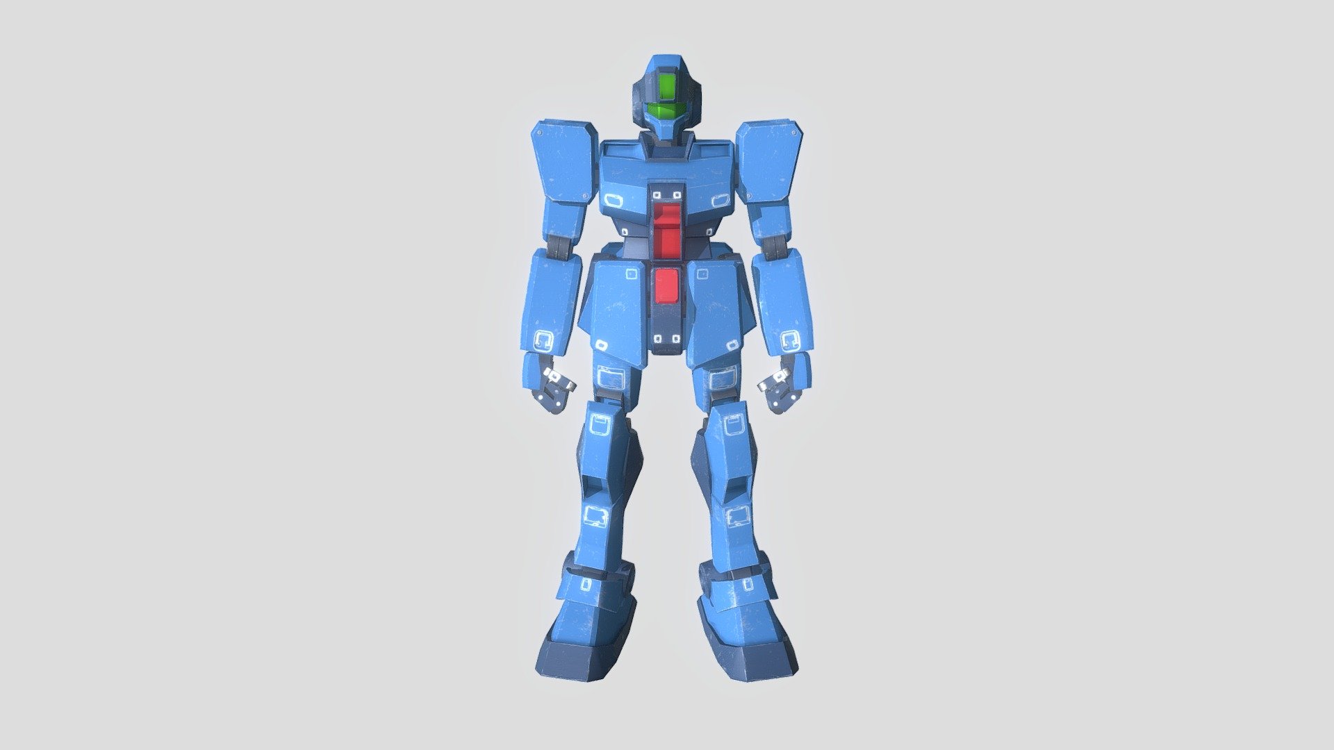 Grunt Mecha 3d Model From Gundam Series Download Free 3d Model By