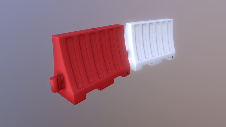 Plastic Barriers 3D Model