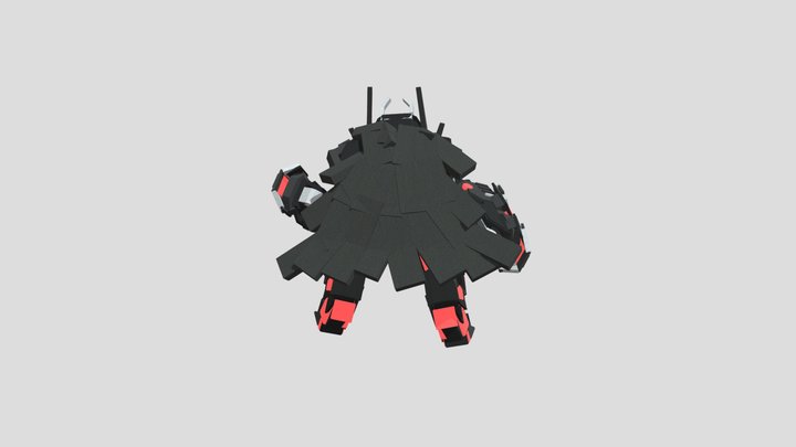 crimson mech- unarmed 3D Model
