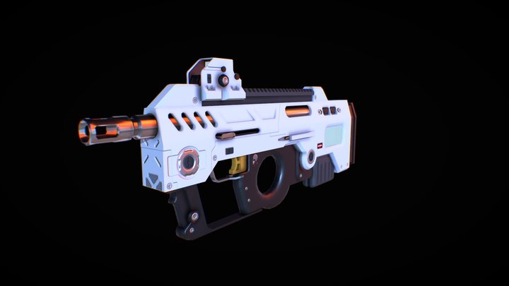 Futuristic Gun 3D Model