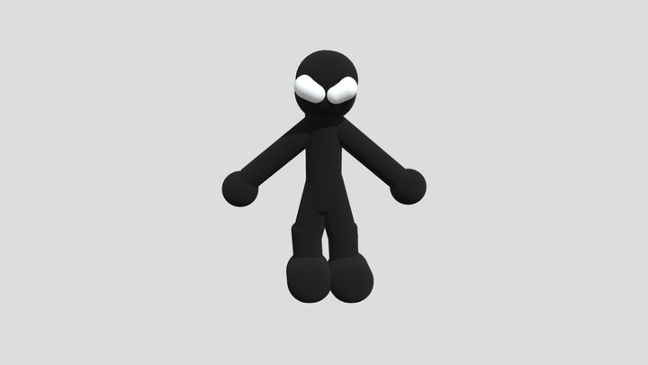 Low poly Venom (Name him in the comments) 3D Model