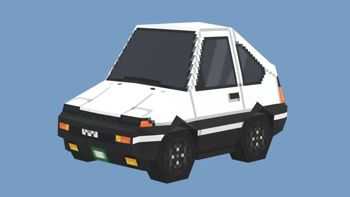 Low Poly Toyota AE86 3D Model