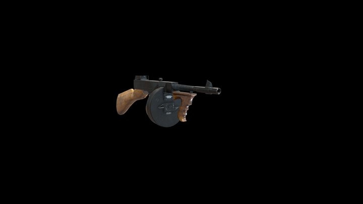 Camote Tommy Gun 3D Model
