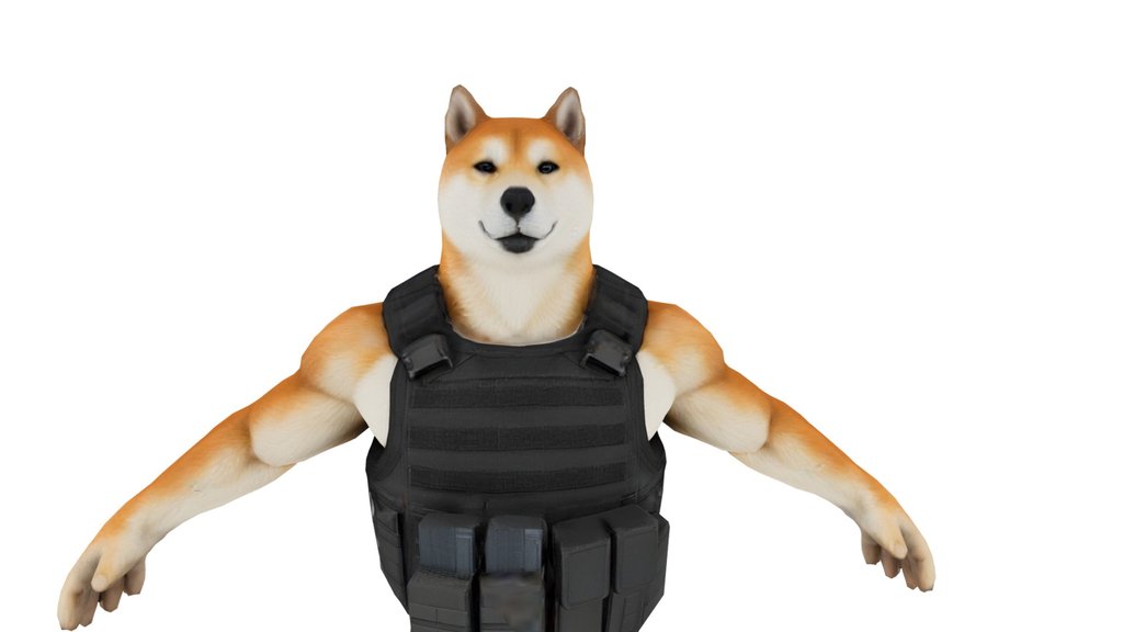 Muscular Tactical Shiba