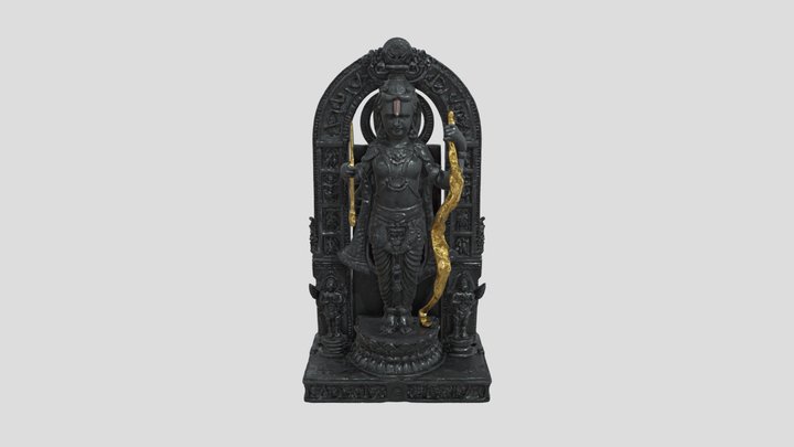 Rama Statue with Bow and Arrow 3D Model