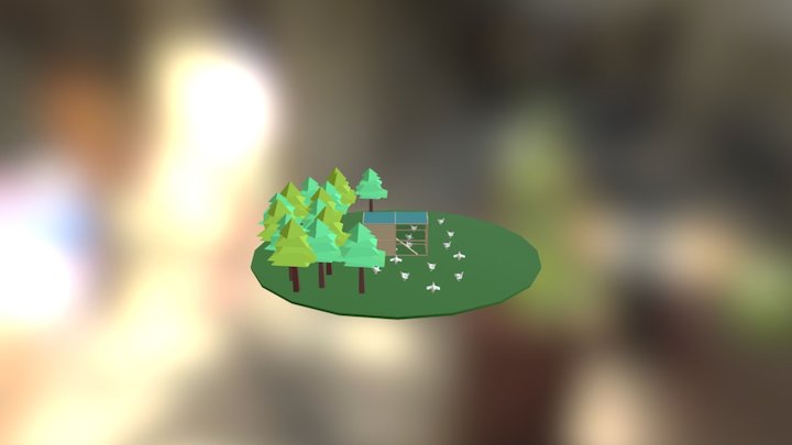 Escena Gallinero 3D Model