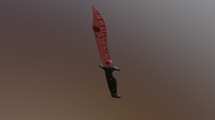 Bowie Knife | Blood Rose 3D Model