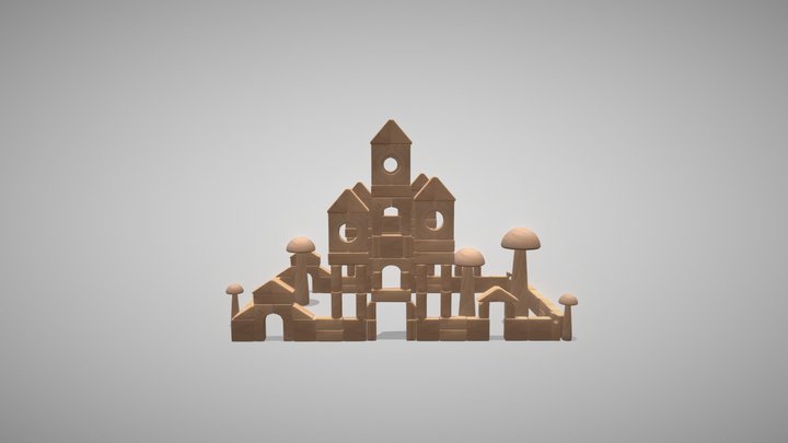 Unit Block Castle 3D Model