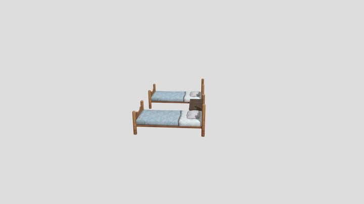 Free Fire Bed 3D Model