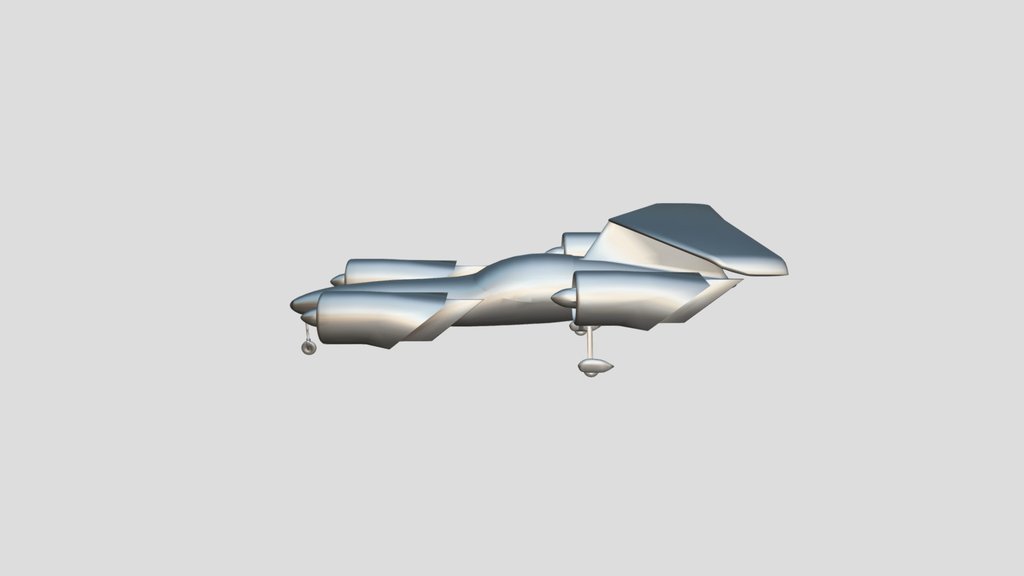 M 400 Skycar free low-poly 3d model