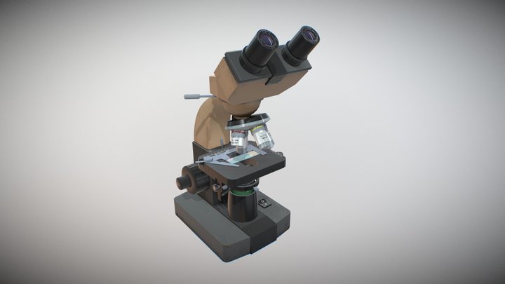 Binocular Microscope 3D Model