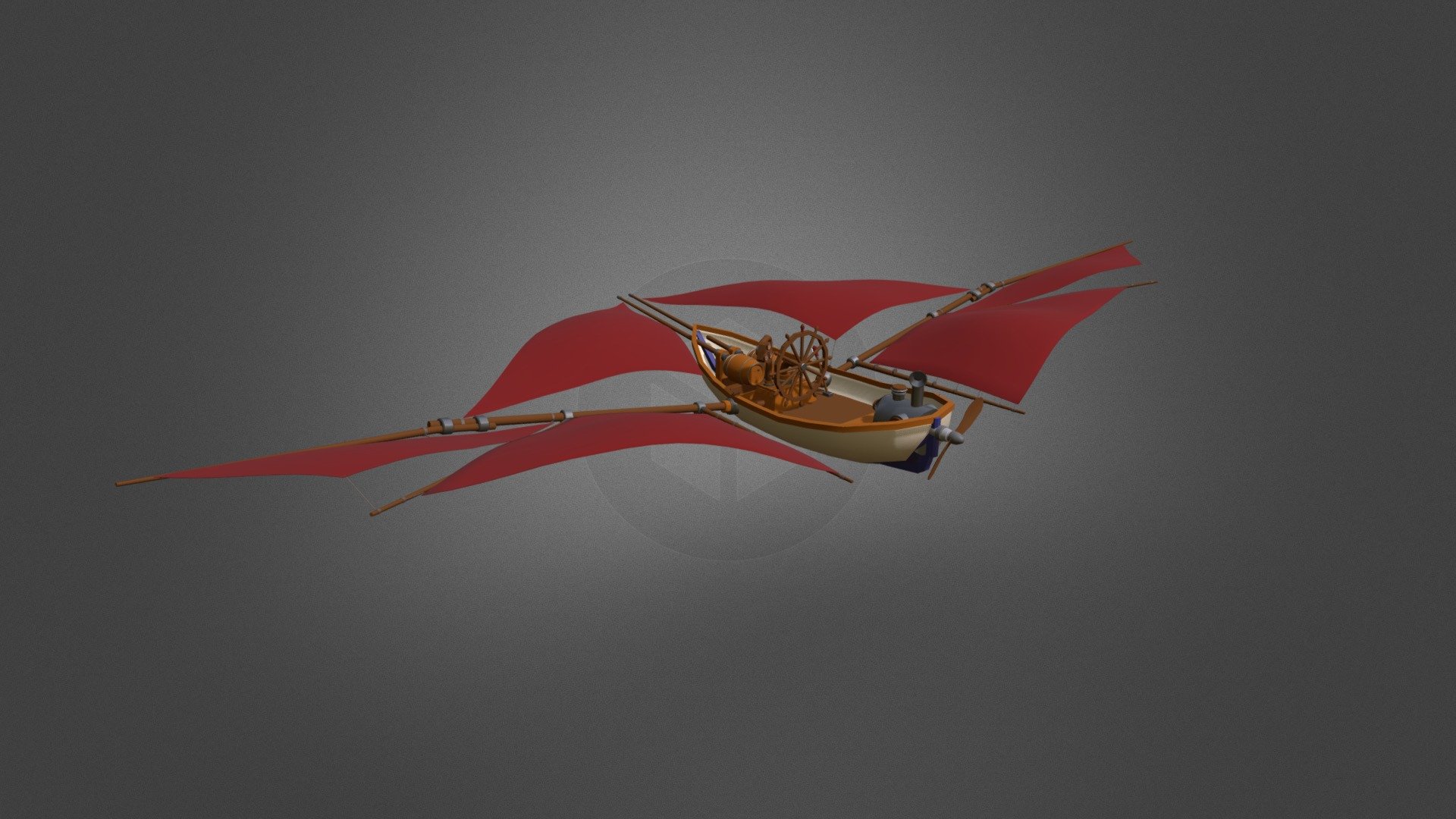 Steampunk Flying Ship