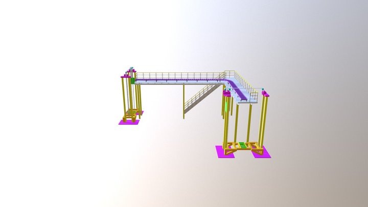 Steelwork Conveyors from A+I Demo Factory 3D Model