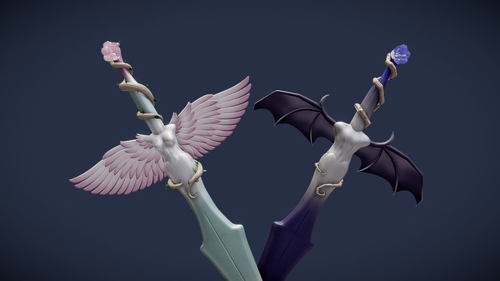 Life and Death Blades 3D Model