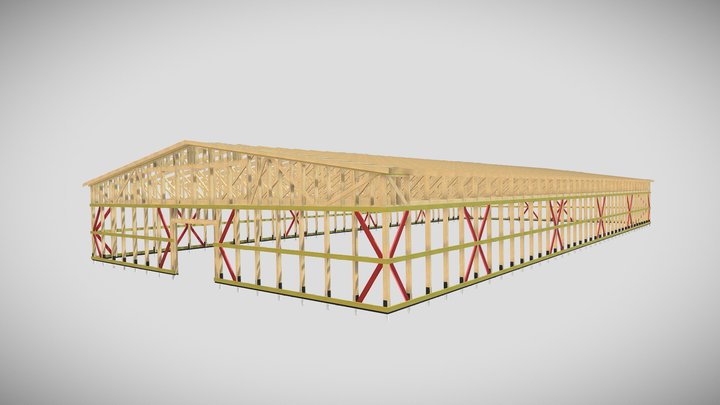 Кинологический центр 45х22х6,5 метров 3D Model
