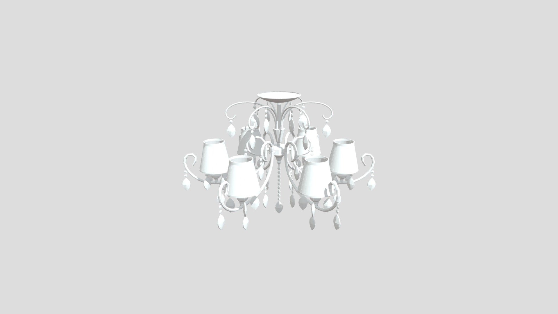 Eurosvet 10021/6 белый с золотом/прозрачный хрус — Sketchfab embed 3D viewer