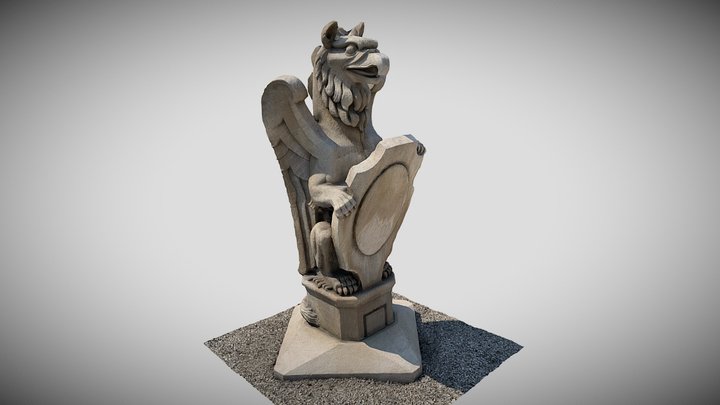 Gargoyle sculpture - Indiana Limestone 3D Model