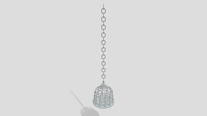 Hanging Birdcage with Chain / Medieval Cage Prop