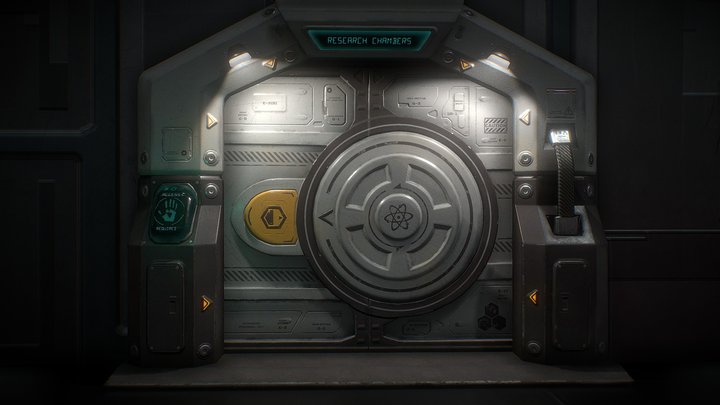 Sci-Fi Door 3D Model