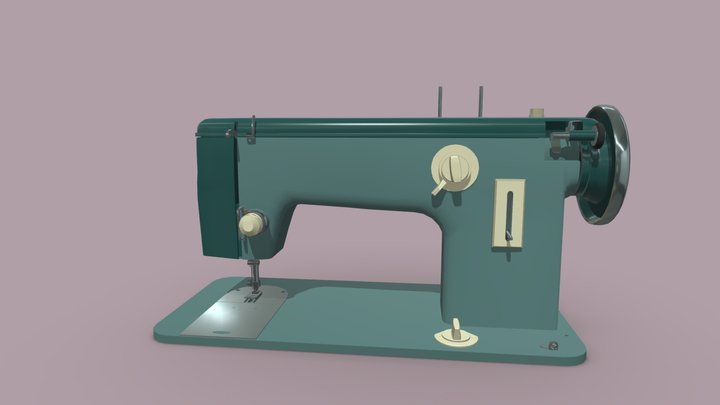 XYZ School - Blocking, Detailing, Sewing machine 3D Model