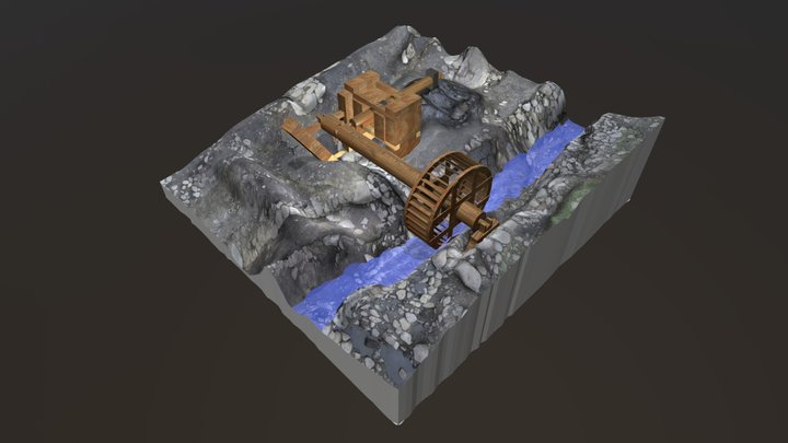 Wasserrad 3D Model
