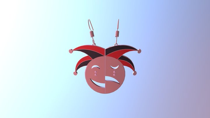Joker's Earrings 3D Model